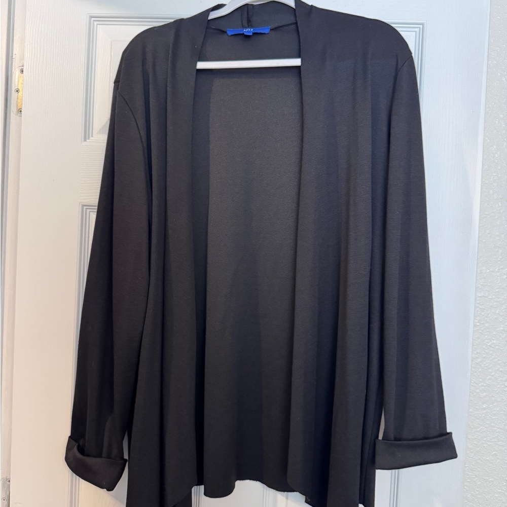 Apt. 9 Black Open-Front Knit Cardigan